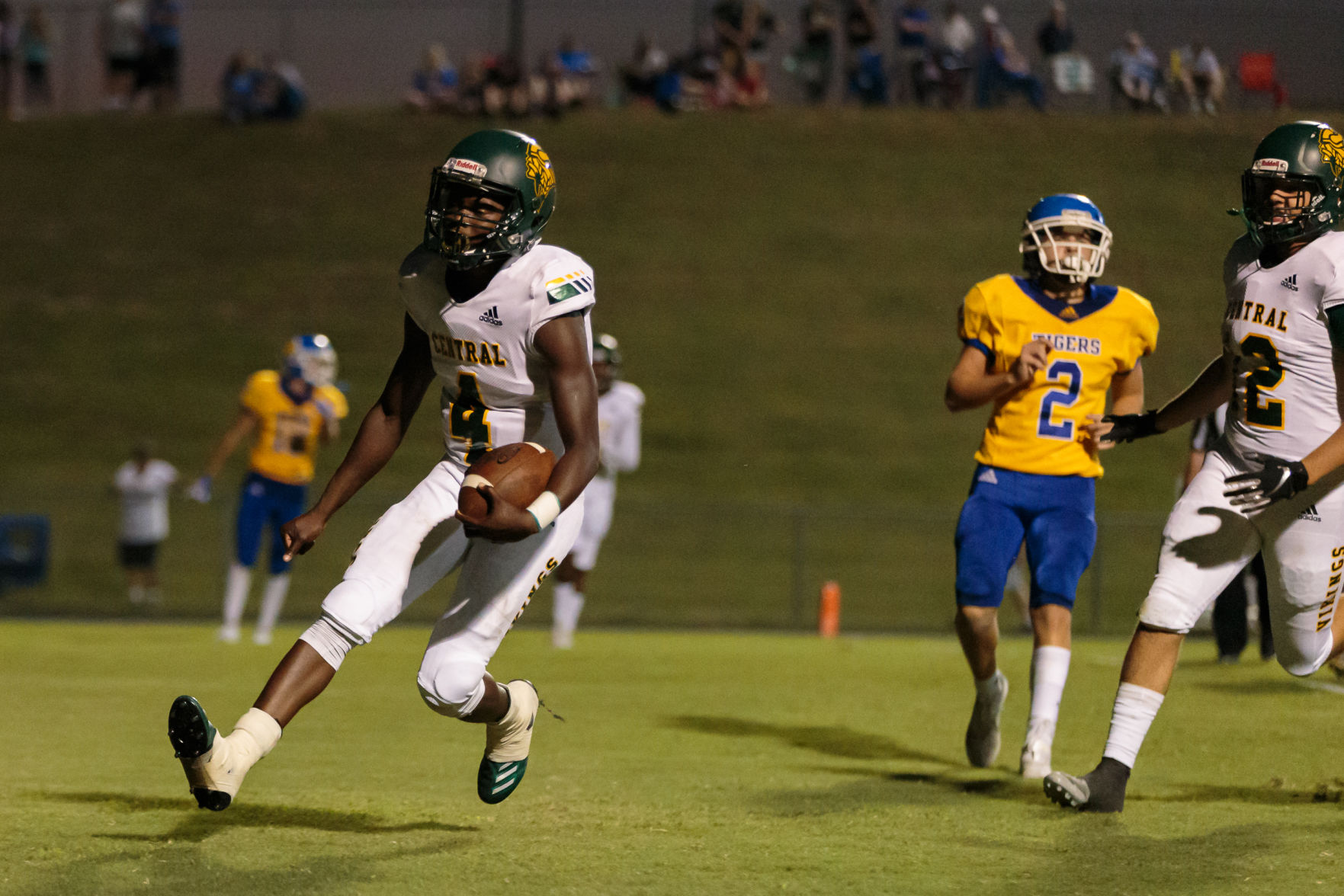 The Central Cabarrus Vikings shut out the Mount Pleasant Tigers 45-0.